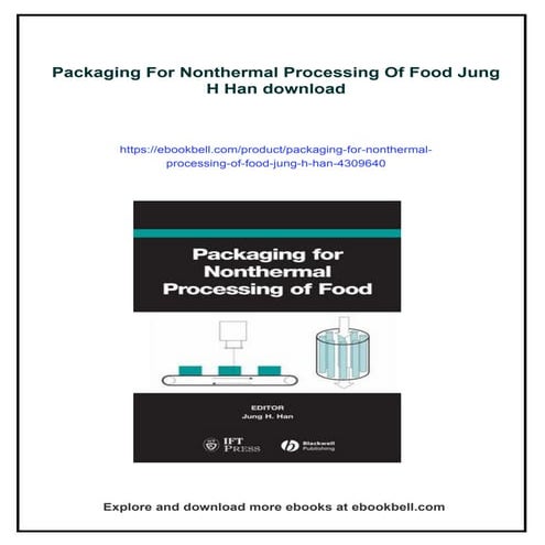Packaging For Nonthermal Processing Of Food Jung H Han | PDF