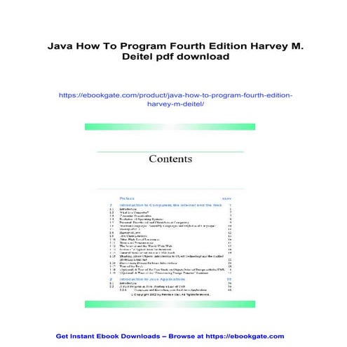 Java How To Program Fourth Edition Harvey M. Deitel | PDF