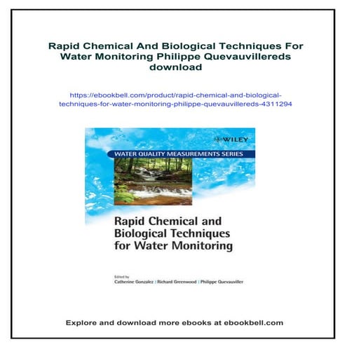 Rapid Chemical And Biological Techniques For Water Monitoring Philippe Quevau...