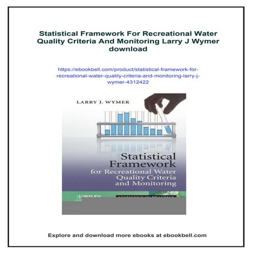 Statistical Framework For Recreational Water Quality Criteria And Monitoring ...