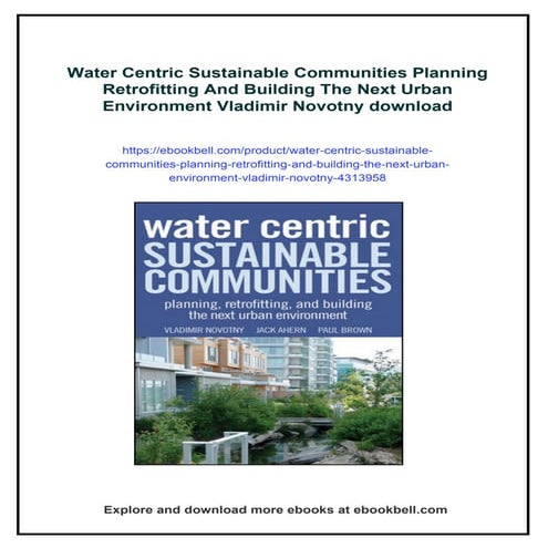 Water Centric Sustainable Communities Planning Retrofitting And Building The ...
