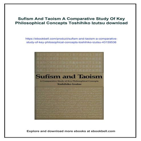 Sufism And Taoism A Comparative Study Of Key Philosophical Concepts ...