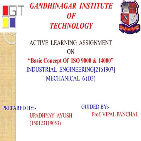 ppt of basic concept of iso 9000 & 14000
