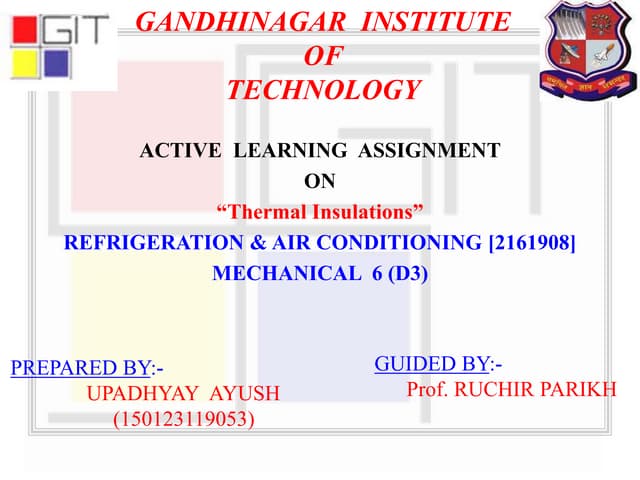 ppt of thermal insulating materials
