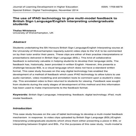 JLDHE iPad technology