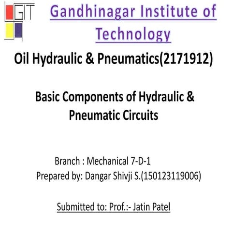 Components of hydraulic & pneumetic