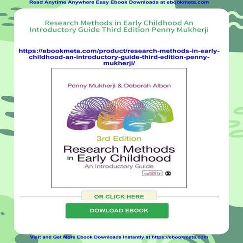 Research Methods in Early Childhood An Introductory Guide Third Edition Penny...
