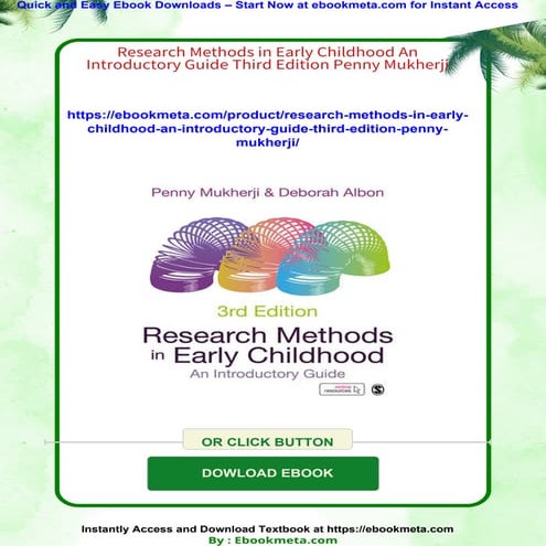 Research Methods in Early Childhood An Introductory Guide Third Edition Penny...