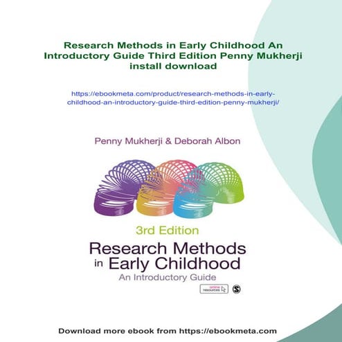 Research Methods in Early Childhood An Introductory Guide Third Edition Penny...