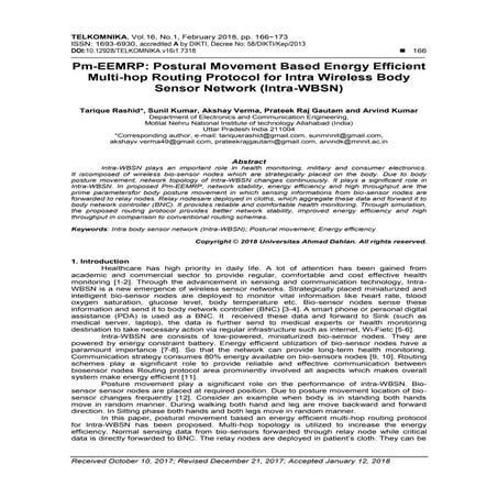 Pm-EEMRP: Postural Movement Based Energy Efficient Multi-hop Routing Protocol...