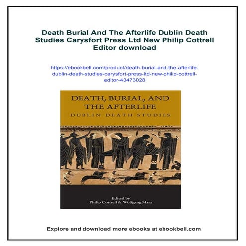 Death Burial And The Afterlife Dublin Death Studies Carysfort Press Ltd ...