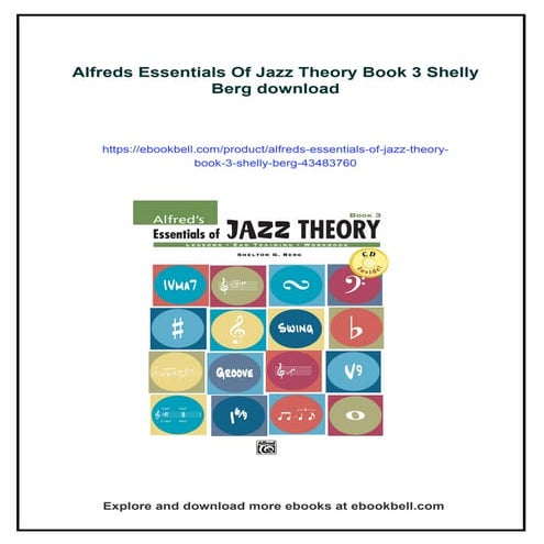 Alfreds Essentials Of Jazz Theory Book 3 Shelly Berg