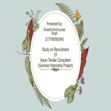 Study on recruitment 