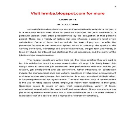 21784998 job-satisfaction-project-report