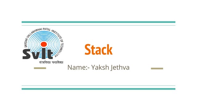 STACK ( LIFO STRUCTURE) - Data Structure