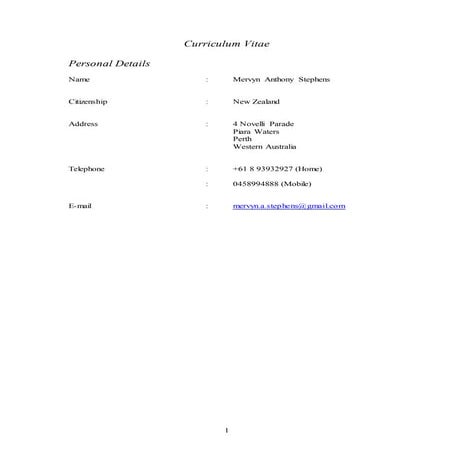 Mervyn_Stephens CV