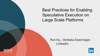 Best Practices for Enabling Speculative Execution on Large Scale Platforms