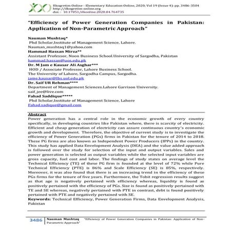 Performance Analysis of Coal Operated Thermal Power Generation ...