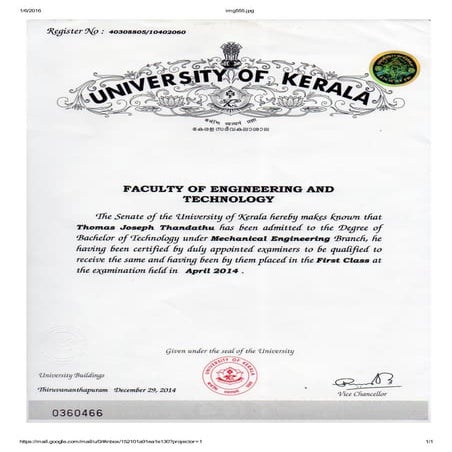 B Tech Degree | PDF