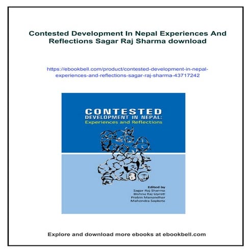 Contested Development In Nepal Experiences And Reflections Sagar Raj ...