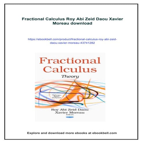 Fractional Calculus Roy Abi Zeid Daou Xavier Moreau