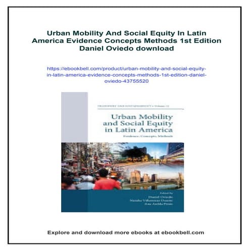 Urban Mobility And Social Equity In Latin America Evidence Concepts ...