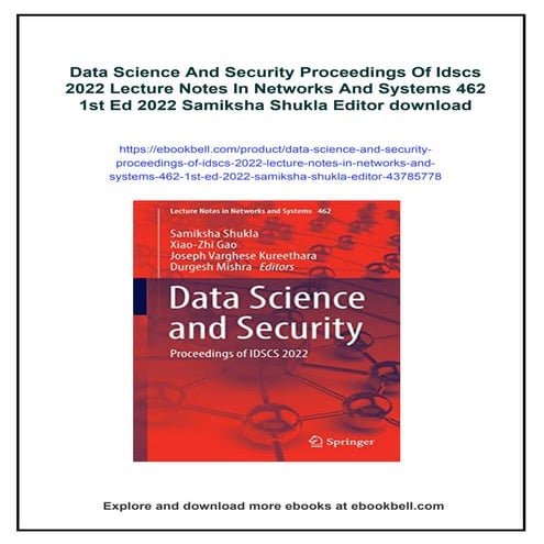 Data Science And Security Proceedings Of Idscs 2022 Lecture Notes In ...