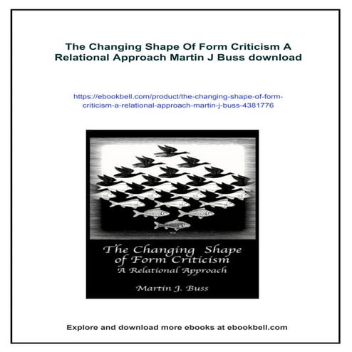 The Changing Shape Of Form Criticism A Relational Approach Martin J ...