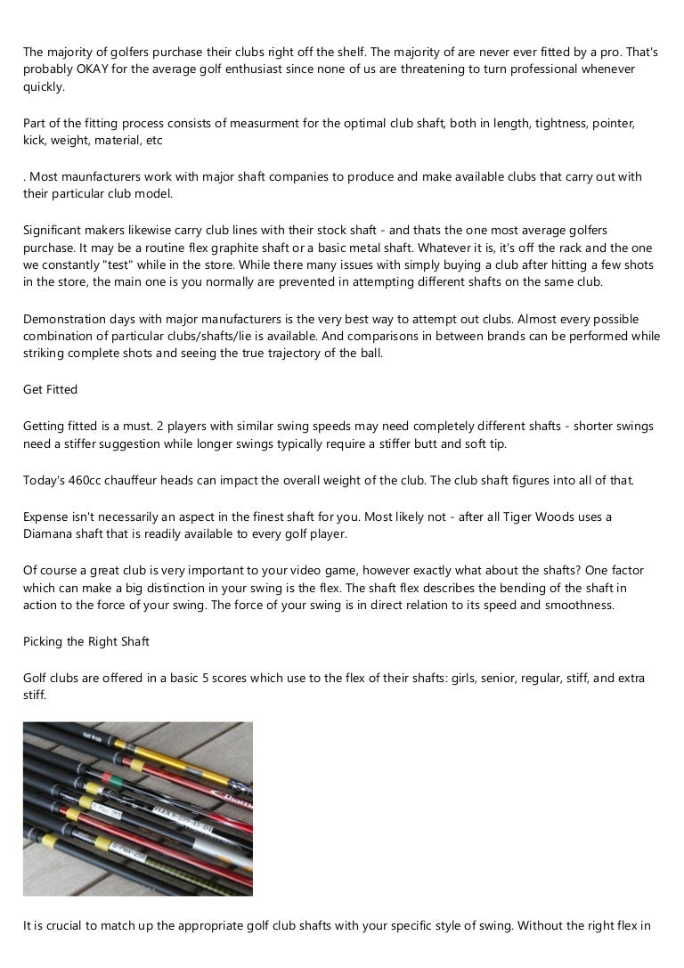 golf club shafts
