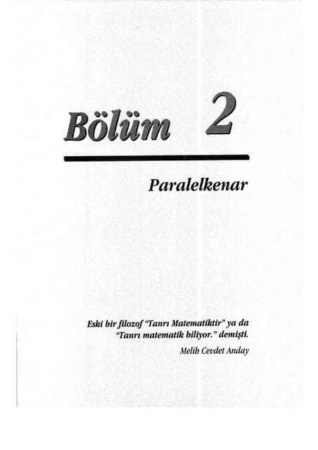 PARALEL KENAR