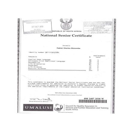 National Senior Certificate | DOCX