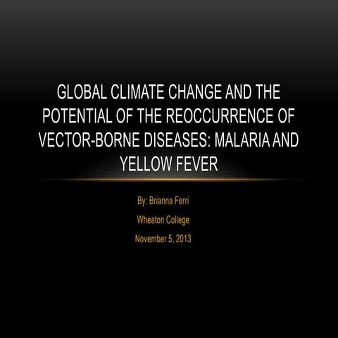 Global Climate Change and the Potential Risk of
