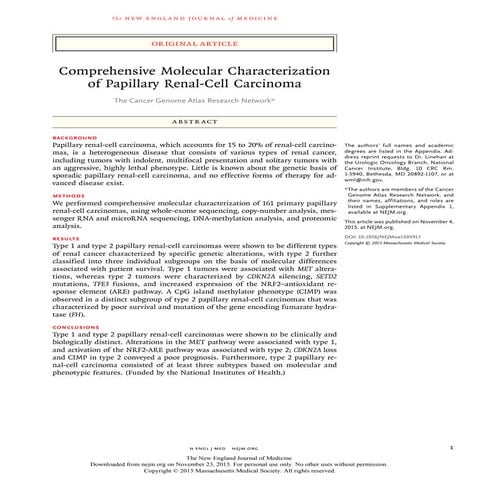 Publication NJEM (2015)