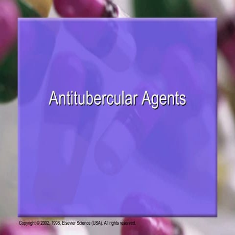 21 Antitubercular Agents Updates (pharmacology on line classes)