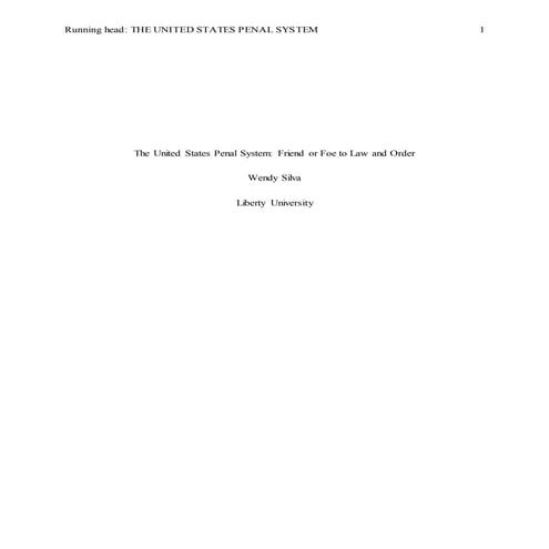 The United States Penal System