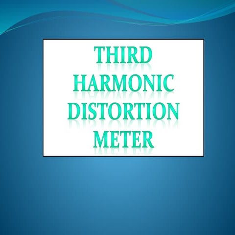 TOTAL HARMONIC DISTORTION MEASUREMENT -SIMPLE MATH, FARMULA AND FIGURE ...