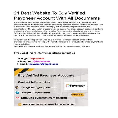 21 Best Website To Buy Verified Payoneer Account With All Documents.pdf