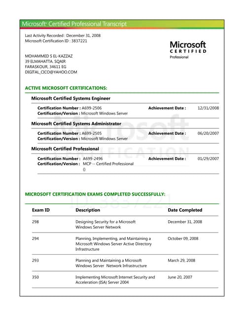 MicrosoftSpecialist | PDF