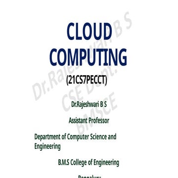 Cloud computing models and basics and deployment | PPTX
