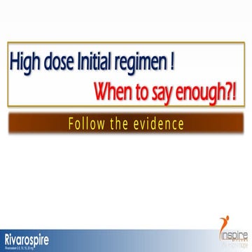 Optimizing High-Dose Initial Regimens for Acute Venous Thromboembolism ...