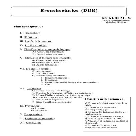 Bronchectasies (DDB) | PDF