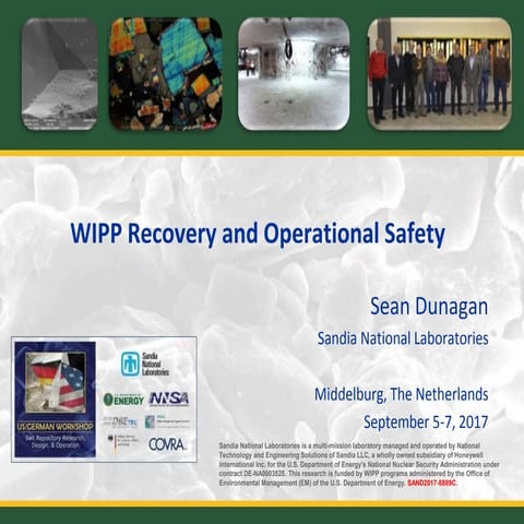 21 WIPP recovery and Operational Safety