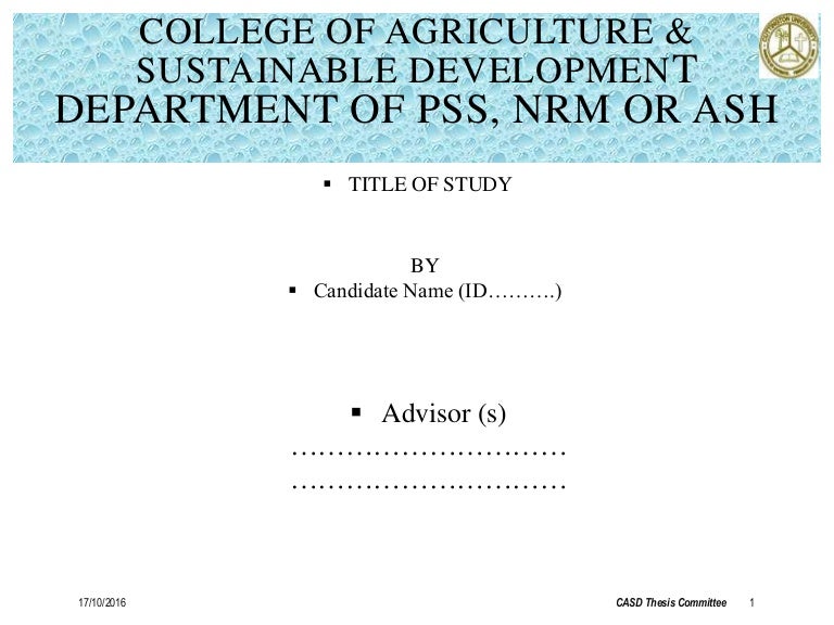 Senior thesis presentation picture
