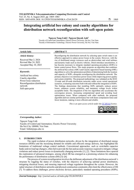 Integrating artificial bee colony and cauchy algorithms for distribution netw...