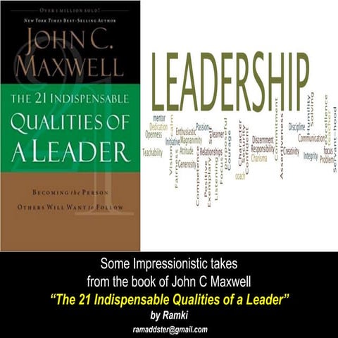 21 indispensible qualities of a leader