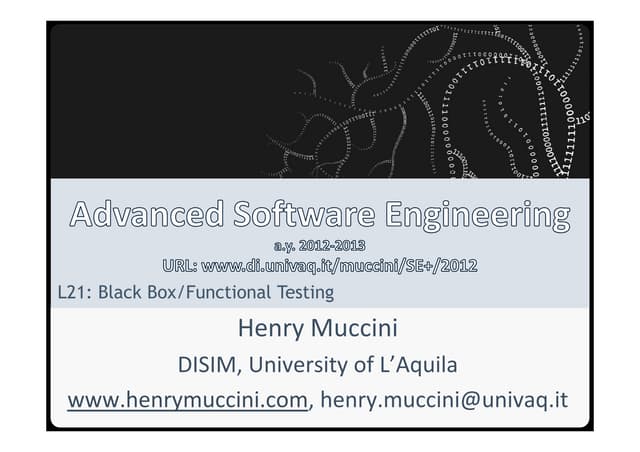 Black box testing (an introduction to)