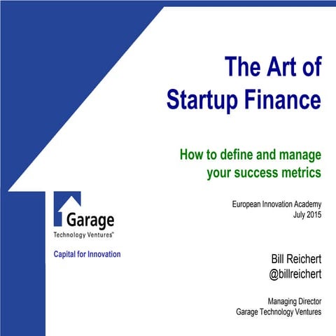 EIA 2015 The Art of Start-Up Finance