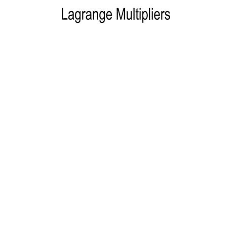 21 lagrange multipliers