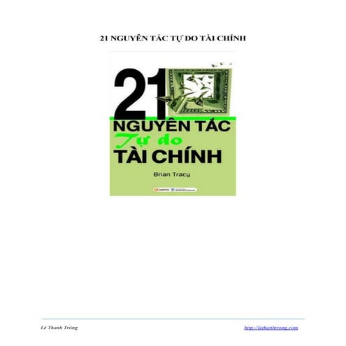 21 Nguyên tắc tự do tài chính - Brian Tracy