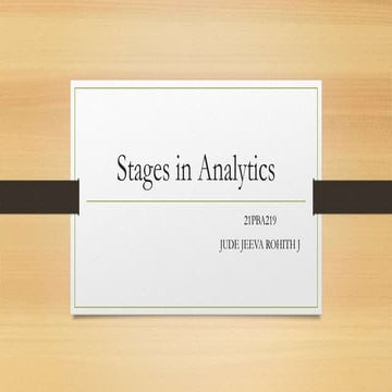 Stages in Analytics | PPTX